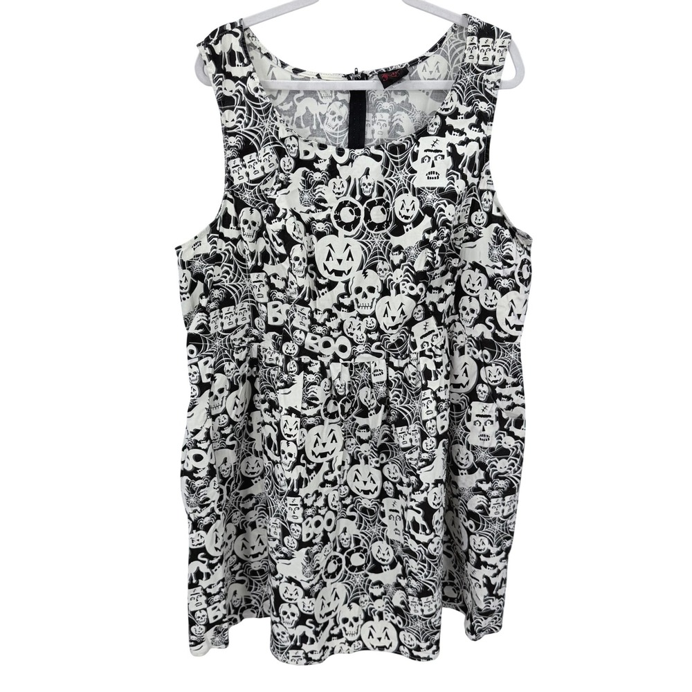 Folter Creatures of the Night 4X Halloween Print Pocket Dress Glow in the‎ Dark